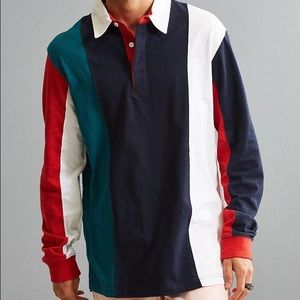 UO - S - Archie Vertical Striped Rugby Polo
